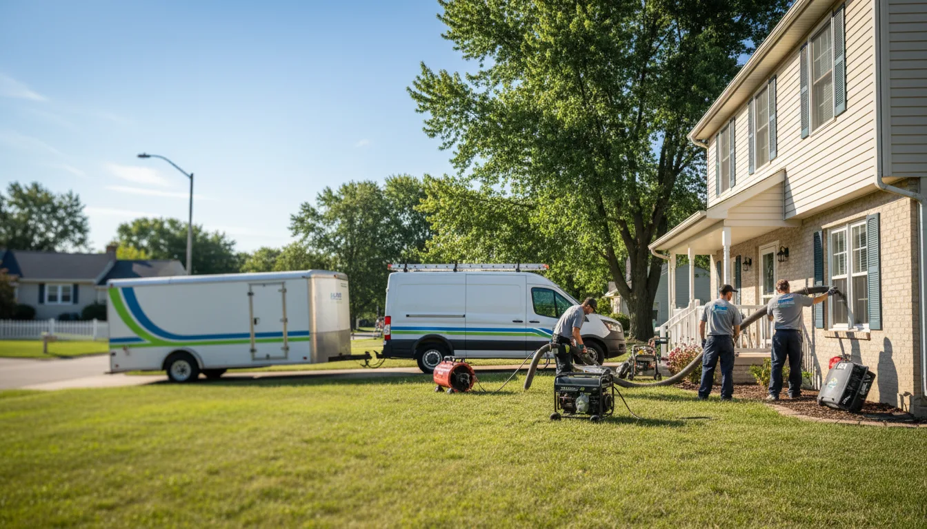 Flooded Basement Restoration And Cleanup With Repair in New Liberty, IA near me